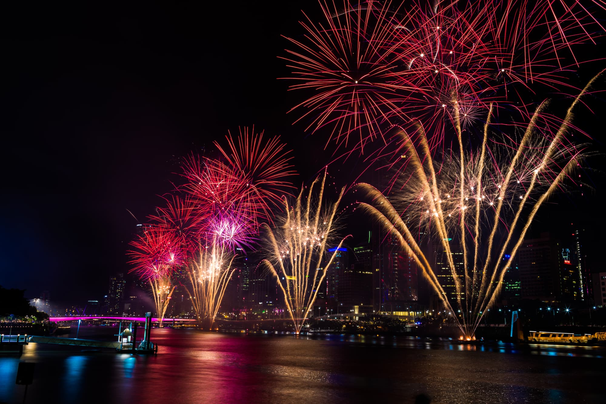 New Year fireworks at Southbank