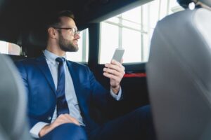 businessman with smartphone